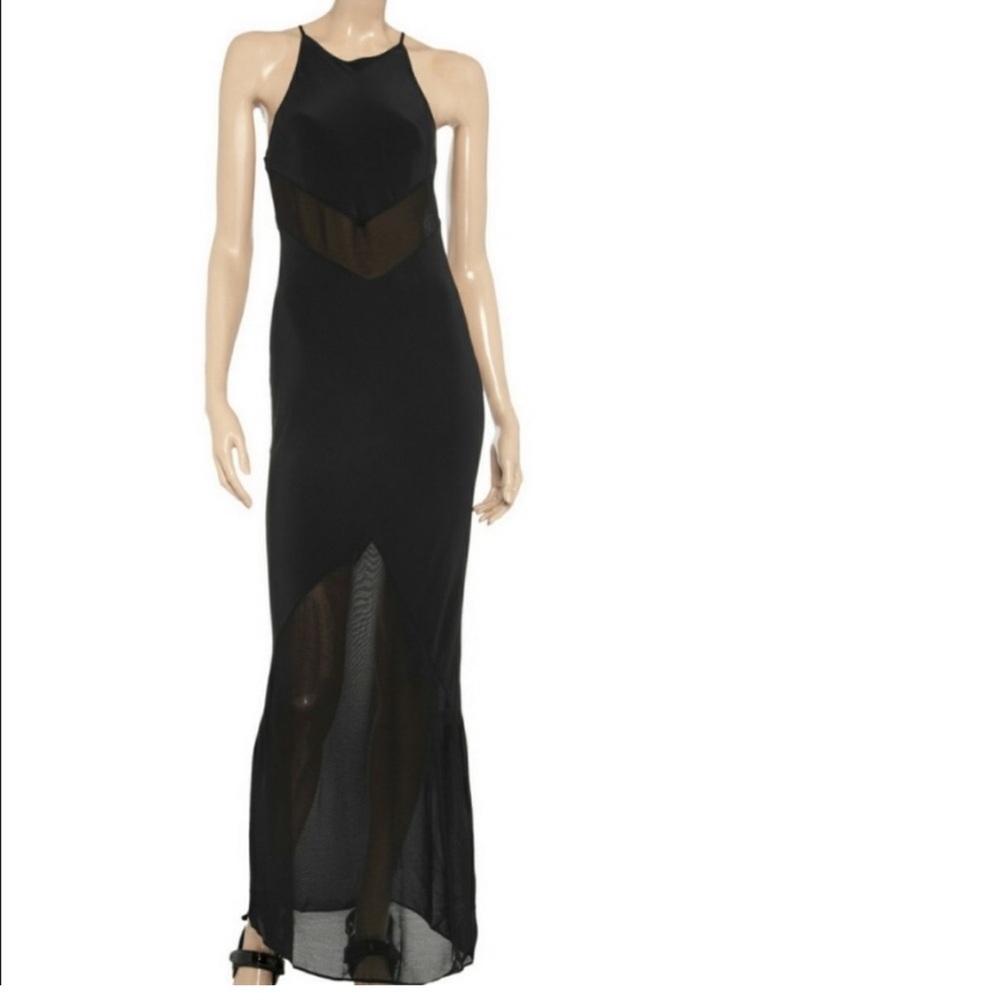 T by Alexander Wang - Black Sheer Maxi Dress